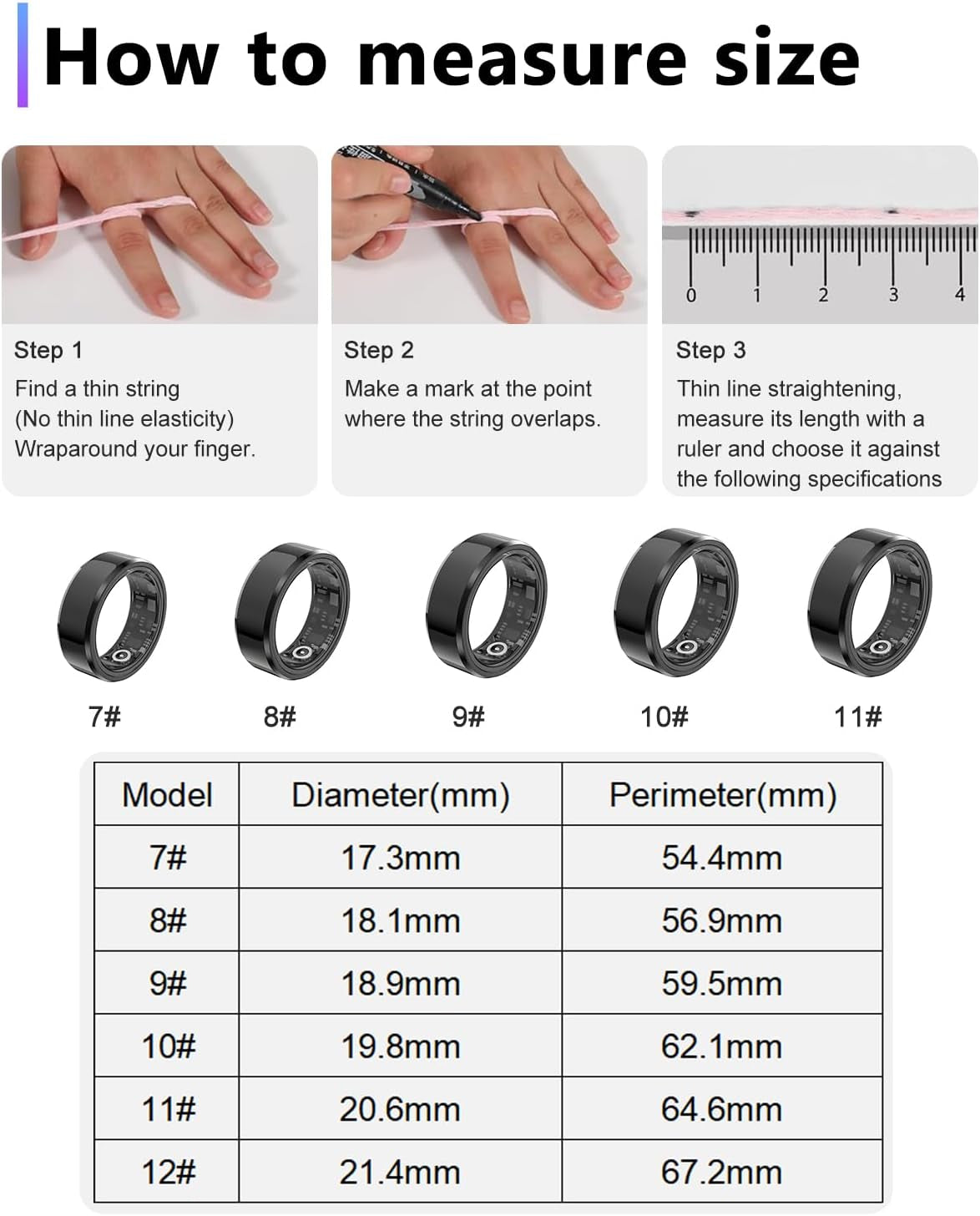 2025 Enhanced Smart Health Tracking Ring for Men and Women - IP68 Waterproof Fitness Device with Sleep Monitoring, Heart Rate, Blood Oxygen, Step Count, Distance, Calorie Tracking, Air Shutter, and 7-Day Charging Case