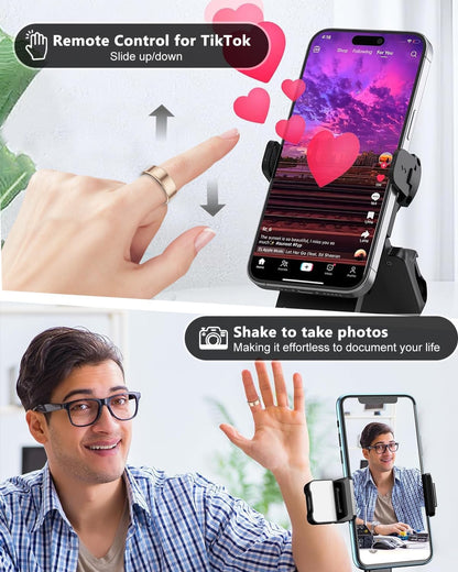 2025 Enhanced Smart Health Tracking Ring for Men and Women - IP68 Waterproof Fitness Device with Sleep Monitoring, Heart Rate, Blood Oxygen, Step Count, Distance, Calorie Tracking, Air Shutter, and 7-Day Charging Case